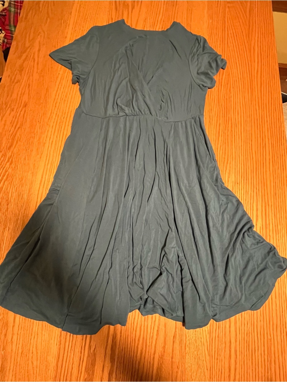 Torrid Dress 0 Super Soft Stretch Jersey Knit Plus Size 0 Teal Side Pockets - Picture 3 of 9